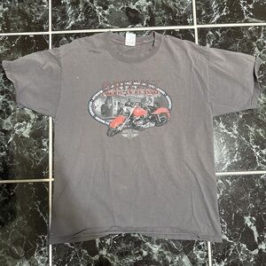 Harley Davidson Men's Grey and Black T-shirt